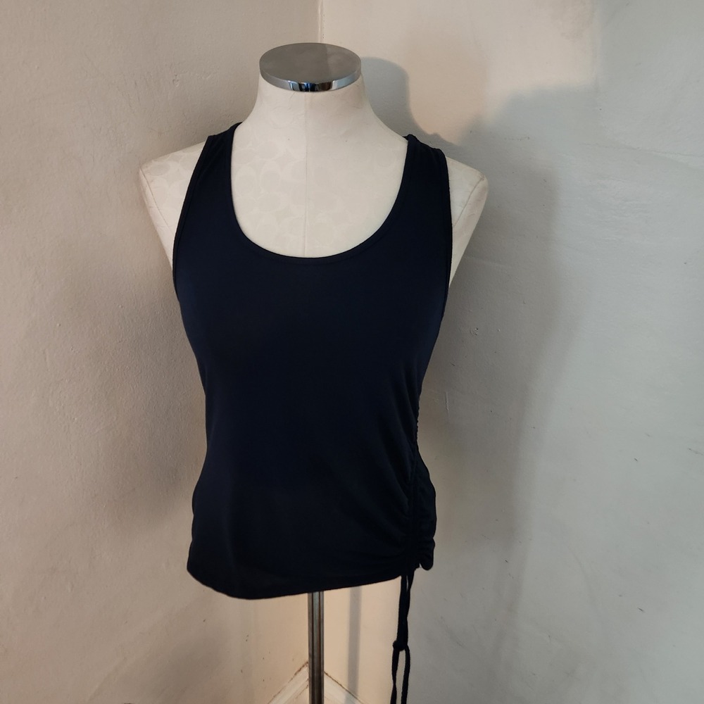 GRACE KARIN Womens Navy Blue Racerback Ruched Side‎ Tank Top Size S